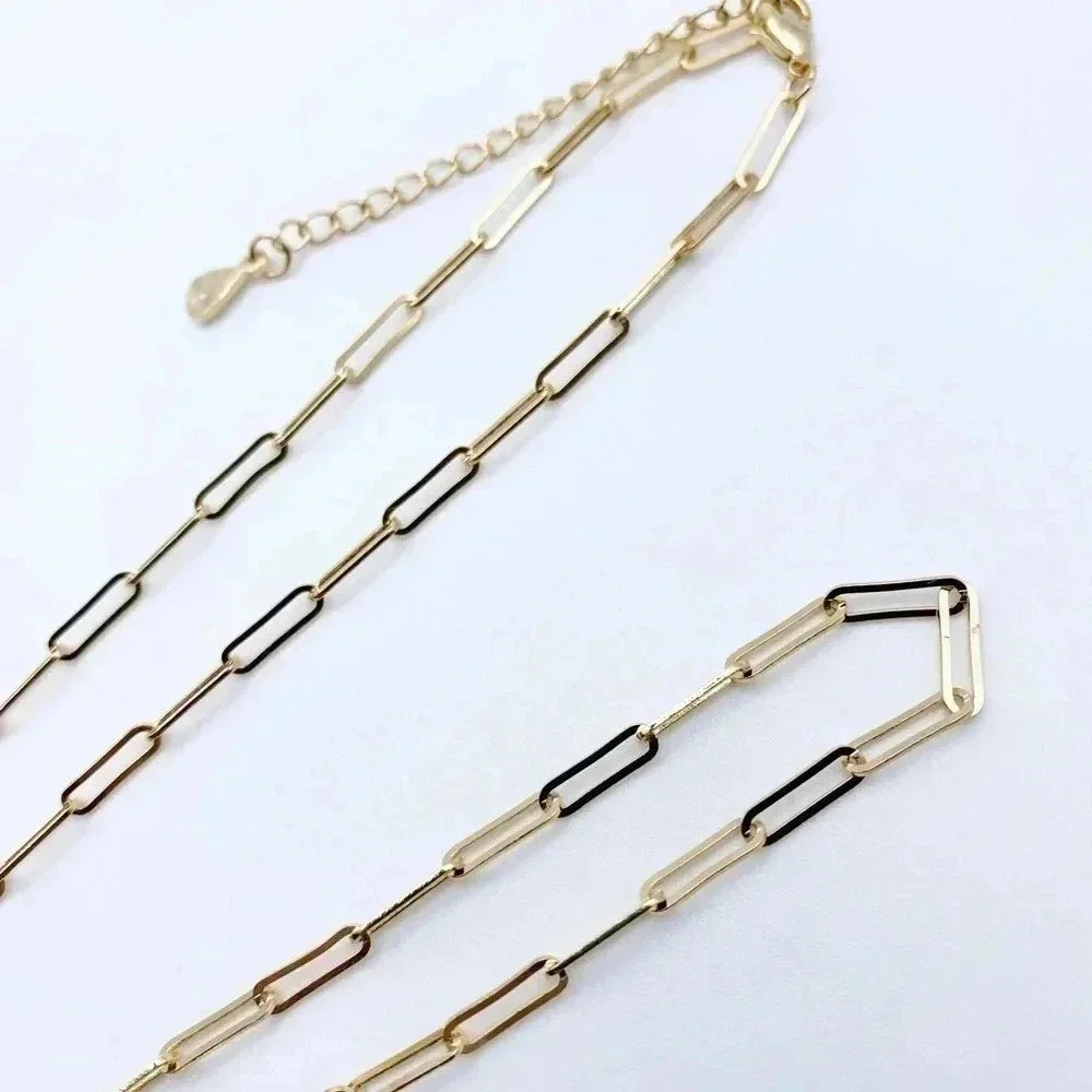 Paper Clip Chain Necklace - Picture 3 of 5